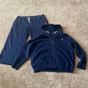 Navy Blue Men’s Polo Jogger Set